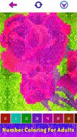 Flowers Glitter Pixel Art - Color by Number Pages capture d'écran 2
