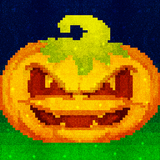 Halloween Glitter Pixel Art: Color by Number Book icône