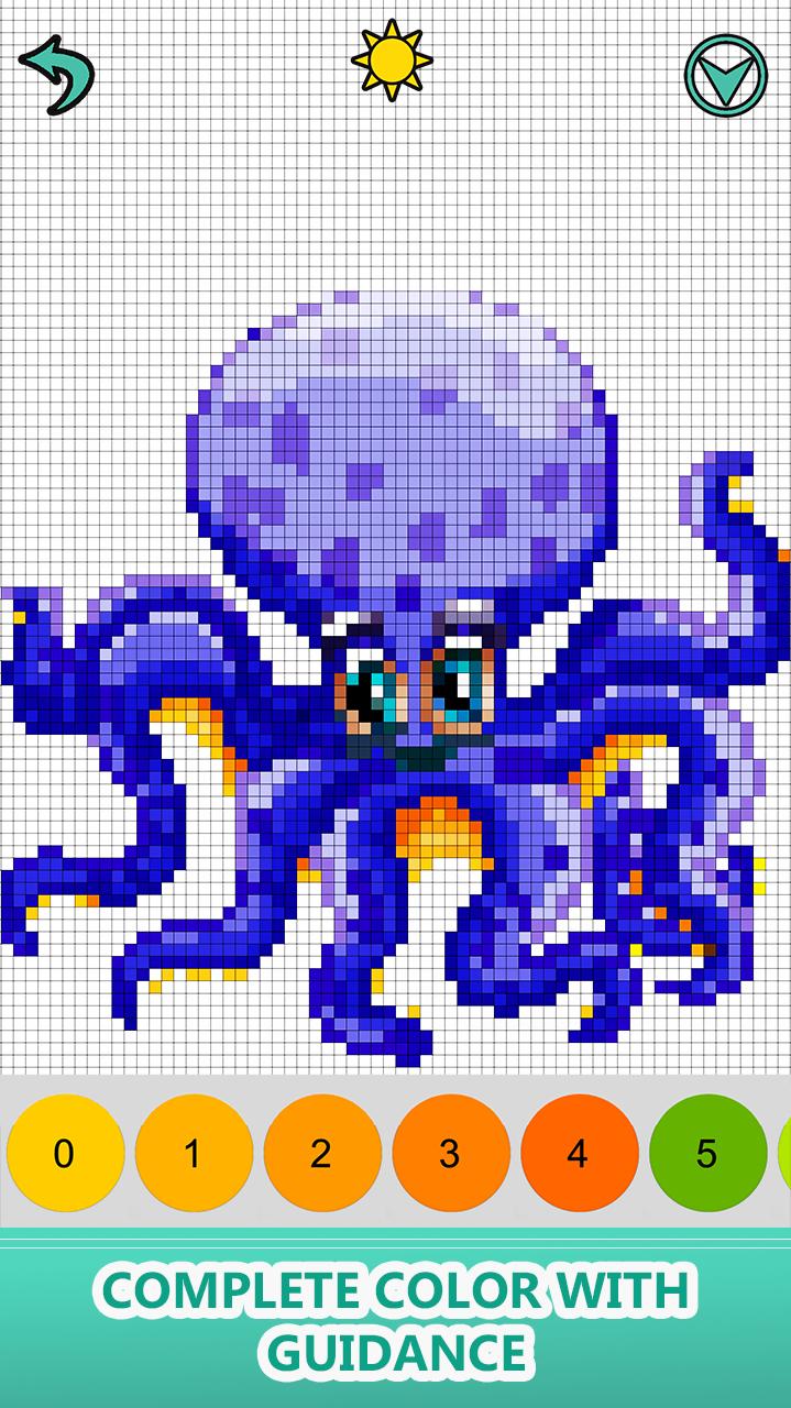 Download Sea Animals Color by Number - Pixel Art Coloring for Android - APK Download