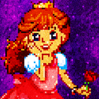 Princess Glitter Pixel Art - Color by Number Book icône