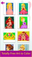 Princess Glitter Pixel Art - Color by Number Book Affiche