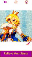 Princess Glitter Pixel Art - Color by Number Book capture d'écran 1