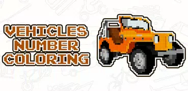 Vehicles Pixel Color by Number