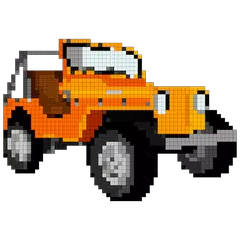Vehicles Pixel Color by Number Icon