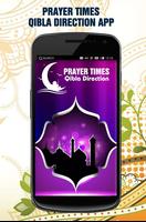 Prayer Times - Qibla Direction Affiche