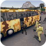Us army soldiers transport- military bus transport أيقونة