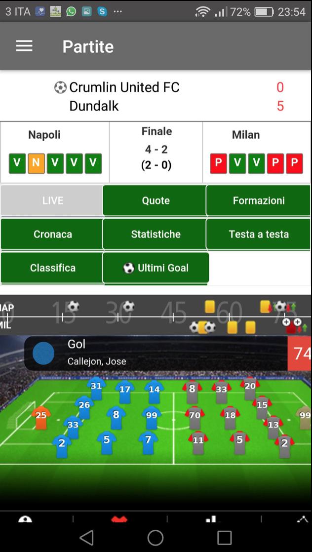 SCARICA LIVESCORE