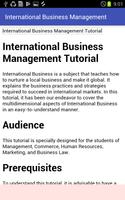 International Business Management capture d'écran 2