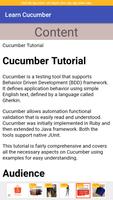 Learn Cucumber captura de pantalla 3