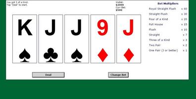 5 Card Draw Poker Solitaire 截圖 3