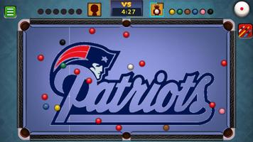 Billiards New England Patriots theme poster