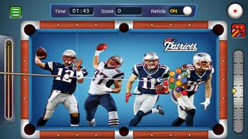 Billiards New England Patriots theme تصوير الشاشة 1