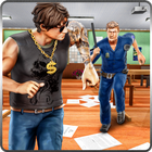 Schule Gangster Flucht Zeichen