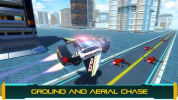 Flying Police Car Chase 2020 Ekran Görüntüsü 1