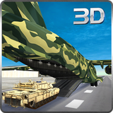 Transportflugzeug Flughafen 3D Zeichen