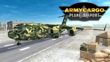 الجيش طائرة شحن مطار 3D الملصق