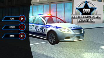 Police Pilote Voiture Chase 3D Affiche