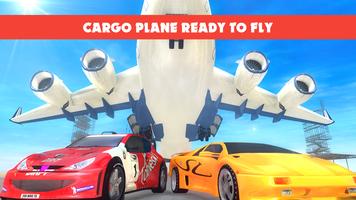 Race Car Transporter Airplane Affiche