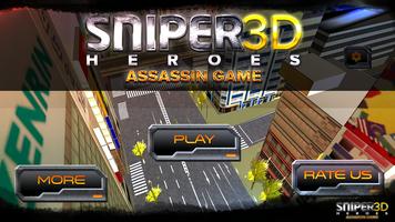Sniper Assassin jeu Heroes 3D Affiche