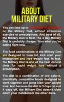 Super Military Diet : 3 Day Di poster