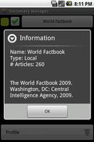 1 Schermata World Factbook Package