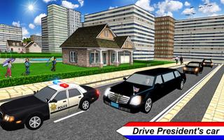 Limousine Car Driving President Security Car Games Affiche