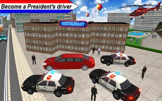Limousine Car Driving President Security Car Games capture d'écran 2