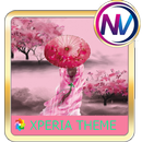 girl and spring Xperia theme APK