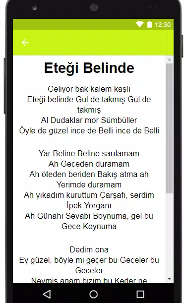 Manuş Baba - Eteği Belinde şarkı sözleri for Android - APK Download
