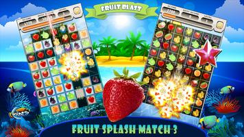 Jewels Fruit Splash Free Match 3 Island Adventure poster