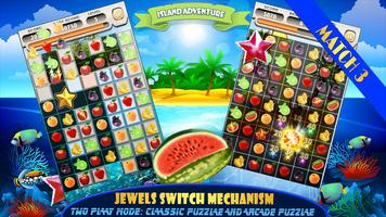 Fruit Splash Free Match 3 Jewels Island Adventure Ekran Görüntüsü 2