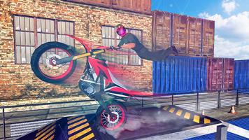 cascadeur vélo courses 3D Affiche