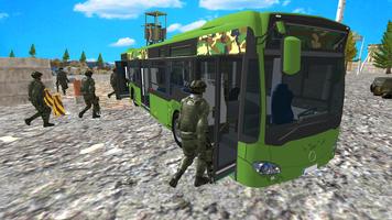 Heavy Duty Bus Game: Army Soldiers Transport 3D poster