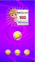 100 words English for kids poster