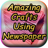 Amazing Crafts Using Newspaper icon