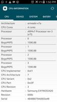 برنامه‌نما CPU Z : DEVICE INFORMATION عکس از صفحه