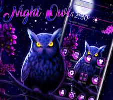 Motyw Purple Night Owl plakat