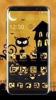 Temat Halloween Night Cat screenshot 1