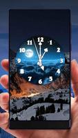 Night Analog Clock Live Wallpaper Ekran Görüntüsü 2