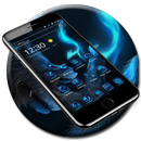 Night Wolf Blue Flame Theme APK