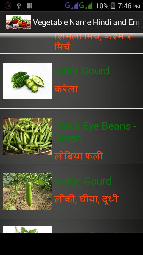 Vegetable Name Hindi English For Android Apk Download