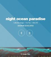 Night ocean Paradise Affiche