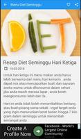 2 Schermata 7 Menu Diet Seminggu