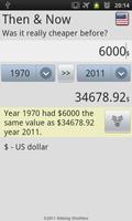 Poster Then & Now US Dollar Inflation