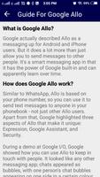 Guide for Google Allo New capture d'écran 1