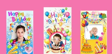 Birthday Cake Photo Frame Card