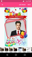 Birthday Cake Photo Frame Card poster