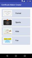 Certificate Maker Creator 海報