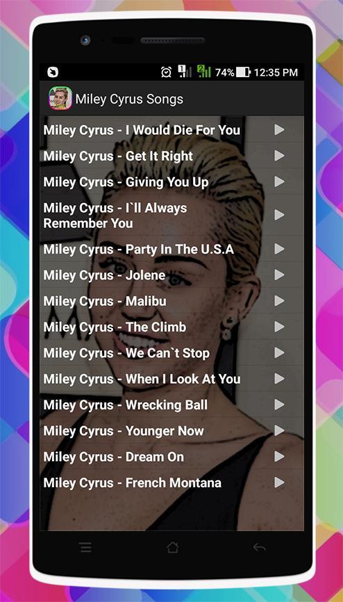 Miley Cyrus Songs APK for Android Download