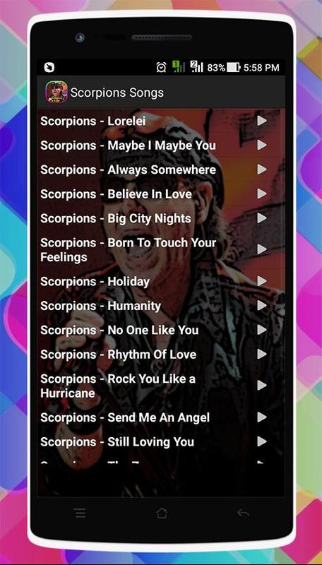 scorpions song download Scorpions song mp3 full for android apk download.